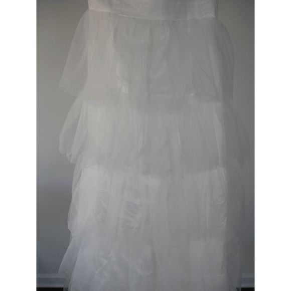 Lulu's White Tulle Pleated Strapless Maxi Dress XL - Picture 5 of 11